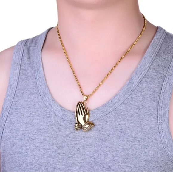 Prayer Hands Necklace - Picture 4 of 7